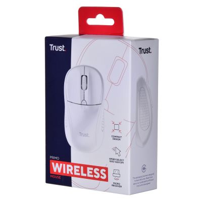 12. TRUST Primo Wireless Mouse matt white
