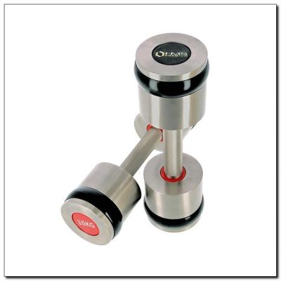 2. Chrome dumbbells 2x10kg silicone elements HMS HH10