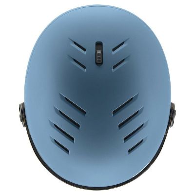 2. Uvex wanted visor ski helmet, stone colour, blue