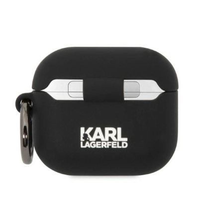 2. Karl Lagerfeld KLA3RUNCHK AirPods 3 cover black/black Silicone Choupette Head 3D