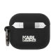 2. Karl Lagerfeld KLA3RUNCHK AirPods 3 cover black/black Silicone Choupette Head 3D