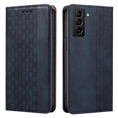 8. Magnet Strap Case Case for Samsung Galaxy S22 + (S22 Plus) Pouch Wallet + Mini Lanyard Pendant Blue