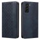 8. Magnet Strap Case Case for Samsung Galaxy S22 + (S22 Plus) Pouch Wallet + Mini Lanyard Pendant Blue