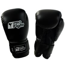 Profight Dragon Leather Boxing Gloves, Black