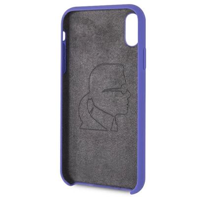 4. Karl Lagerfeld Silicone iPhone Xr Case - Purple