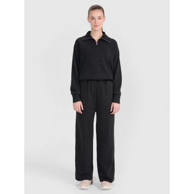 5. Oversized sweatshirt without a hood, unzipped, women's 4F 4FRSS25TSWSF2150-20S