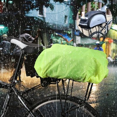 2. Wozinsky Universal Waterproof Rain Cover for Bike Pannier Bag or Backpack green (WBB5YW)
