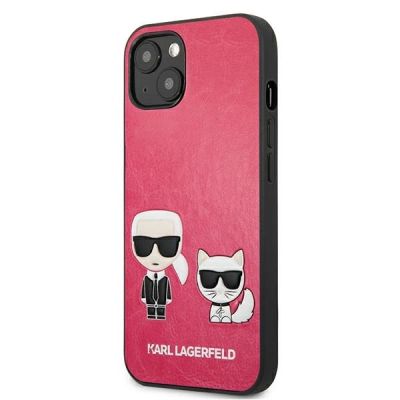 2. Karl Lagerfeld Ikonik Karl&Choupette iPhone 13 mini case - fuchsia