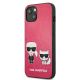 2. Karl Lagerfeld Ikonik Karl&Choupette iPhone 13 mini case - fuchsia