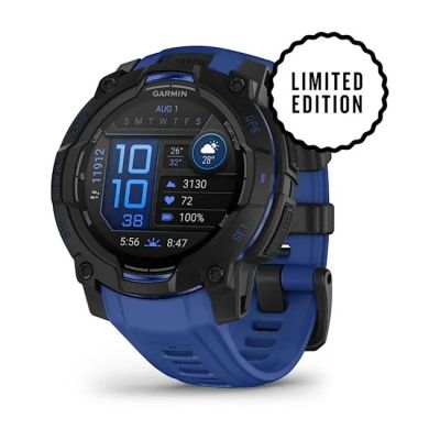 33. GARMIN Instinct 3 AMOLED 45mm Black/Bolt Blue smartwatch