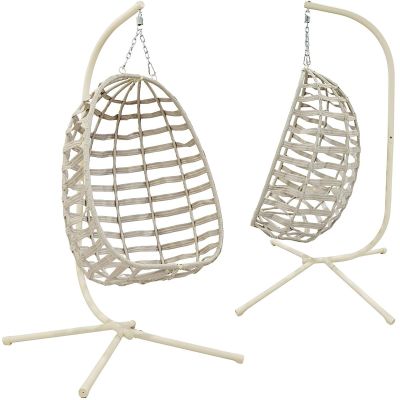 12. COCOON BEIGE HANGING CHAIR