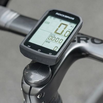9. Rockbros WT-2 Bike Computer Holder with AirTag Space - Black