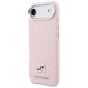 2. Karl Lagerfeld Karl & Choupette Head Pins Saffiano MagSafe iPhone Air Case - Pink