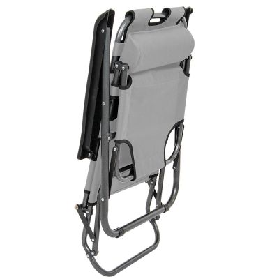 16. MULTIPLE-POSITION LEVEL CHAIR WITH HEADREST, GRAY