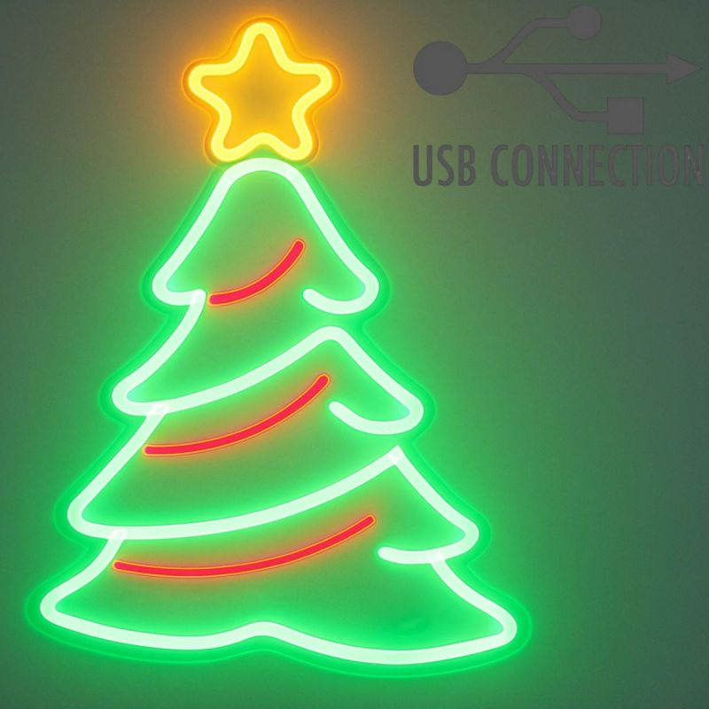 7. CHRISTMAS TREE NEON WALL LIGHT