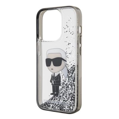 6. Karl Lagerfeld Liquid Glitter Ikonik case for iPhone 15 Pro - transparent