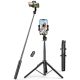 Selfie stick Ugreen LP586 telescopic tripod with Bluetooth remote control 1.5m - black