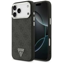 Guess 4G Triangle Logo MagSafe Case for iPhone 17 Pro Max / 18 Pro Max - Black & Silver