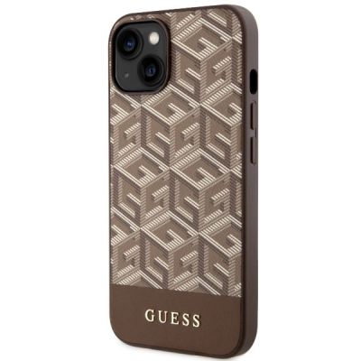 2. Guess GUHMP14MHGCFSEW iPhone 14 Plus 6.7" brown/brown hard case GCube Stripes MagSafe