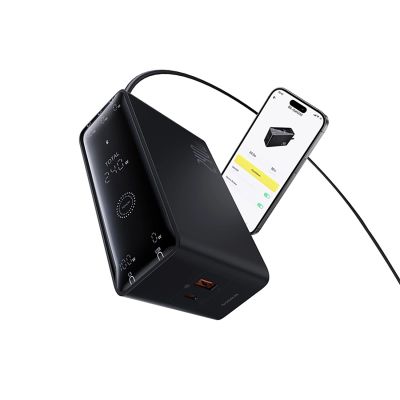 2. Baseus Digital GaN 3xUSB-C 1xUSB-A 240W Wall Charger with Power Cable - Black