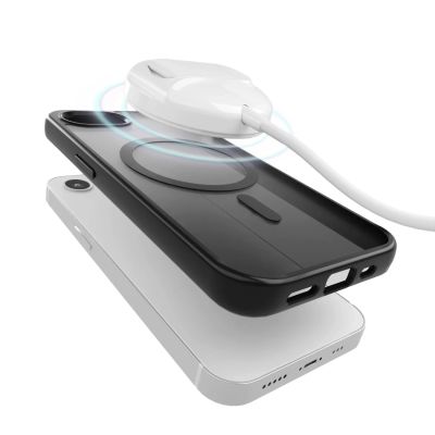 3. Puro Gradient MagSafe Silicone Case for iPhone 16e/17e - Black