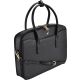 Women’s PU Handbag with Laptop Compartment, Black, SEMI LINE