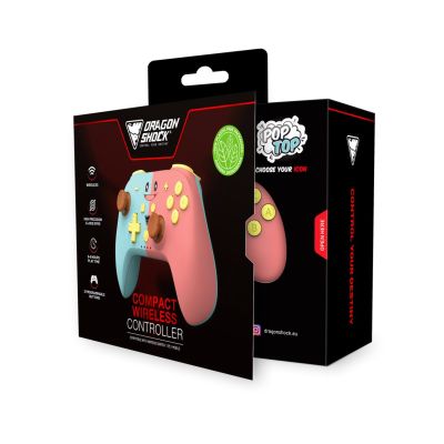 5. Dragonshock PopTop Blue, Pink, Yellow, Brown Bluetooth Gamepad Analog/Digital Nintendo Switch, PC