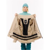 Women’s hooded zip-up ski/snowboard jacket PROTEST PRTBEVERLY, beige