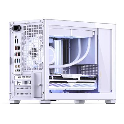 7. Jonsbo D32 STD PC Case, White, Mini Case, mATX, Tempered Glass – White