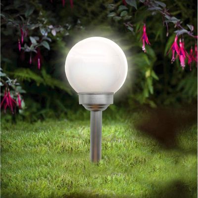 8. SOLAR LAMP MILK GLOBE 15x44CM
