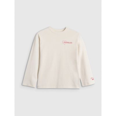 6. Oversized longsleeve with print for girls 4F 4FJRAW25TLONF589-11S