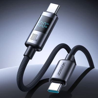 4. Joyroom S-A16 Pro Prism Series 100W USB-C Cable - USB-C with Digital Display 1.2m - Black