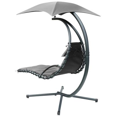 8. SWING ROCKING CHAIR WITH UMBRELLA LISBON DARK GREY