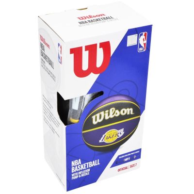 14. WILSON NBA LA LAKERS BASKETBALL CARDBOARD PUMP