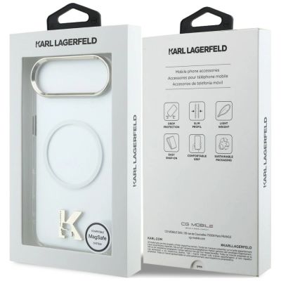 9. Karl Lagerfeld IML K Head Logo MagSafe Case for iPhone Air - Clear