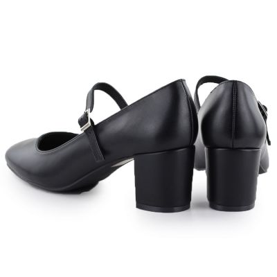 10. Black Sergio Leone PB176 low-heel pumps with strap
