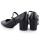 10. Black Sergio Leone PB176 low-heel pumps with strap