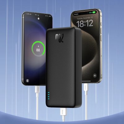 10. Baseus Airpow 20W 20000mAh Power Bank with Baseus Simple Series USB-A - USB-C 50cm Cable - Black