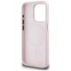 7. Karl Lagerfeld Silicone Shadow Metal Initial MagSafe Case for iPhone 15 Pro Pink