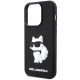 6. Karl Lagerfeld KLHCP14X3DRKHNK iPhone 14 Pro Max 6.7" black/black hardcase Rubber Choupette 3D