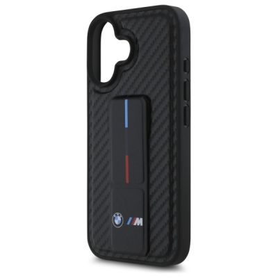6. BMW M Grip Stand Smooth and Carbon case for iPhone 16 - black