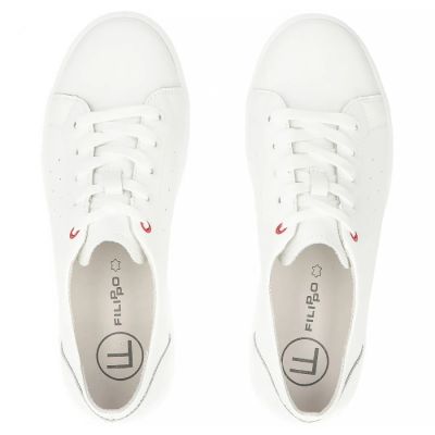 5. Women's white leather shoes Filippo DP7556