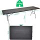 16. CATERING TABLE FOLDABLE INTO A SUITCASE 240x74x74CM 150KG BLACK