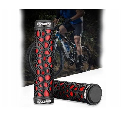 7. Rockbros 2017-14ARD bicycle grips - black and red