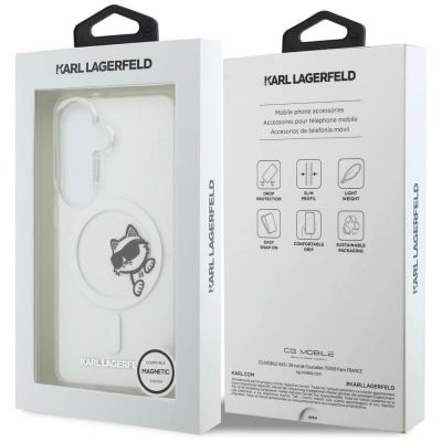 8. Karl Lagerfeld IML Peekaboo Choupette MagSafe Case for Samsung Galaxy S26 - Transparent