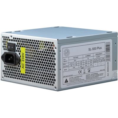 2. Inter-Tech SL-500 Plus Power Supply Module 500 W 20+4 pin ATX Silver