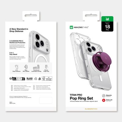 10. AmazingThing Titan Pro Pop Lens Case for iPhone 18 Pro with Camera Cover, Holder and Stand, MagSafe Compatible - Purple