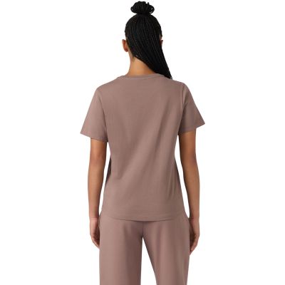 3. Champion Women's Short Sleeve T-shirt Dark Beige 119125 MS513