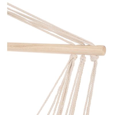 8. BRAZILIAN HAMMOCK HANGING CHAIR 100x50CM NATURA WITH SEWN-IN CUSHION WHITE