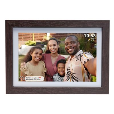 3. Denver PFF-1042DWMK2 Digital Photo Frame Wood 25.6 cm (10.1") Touchscreen Wi-Fi